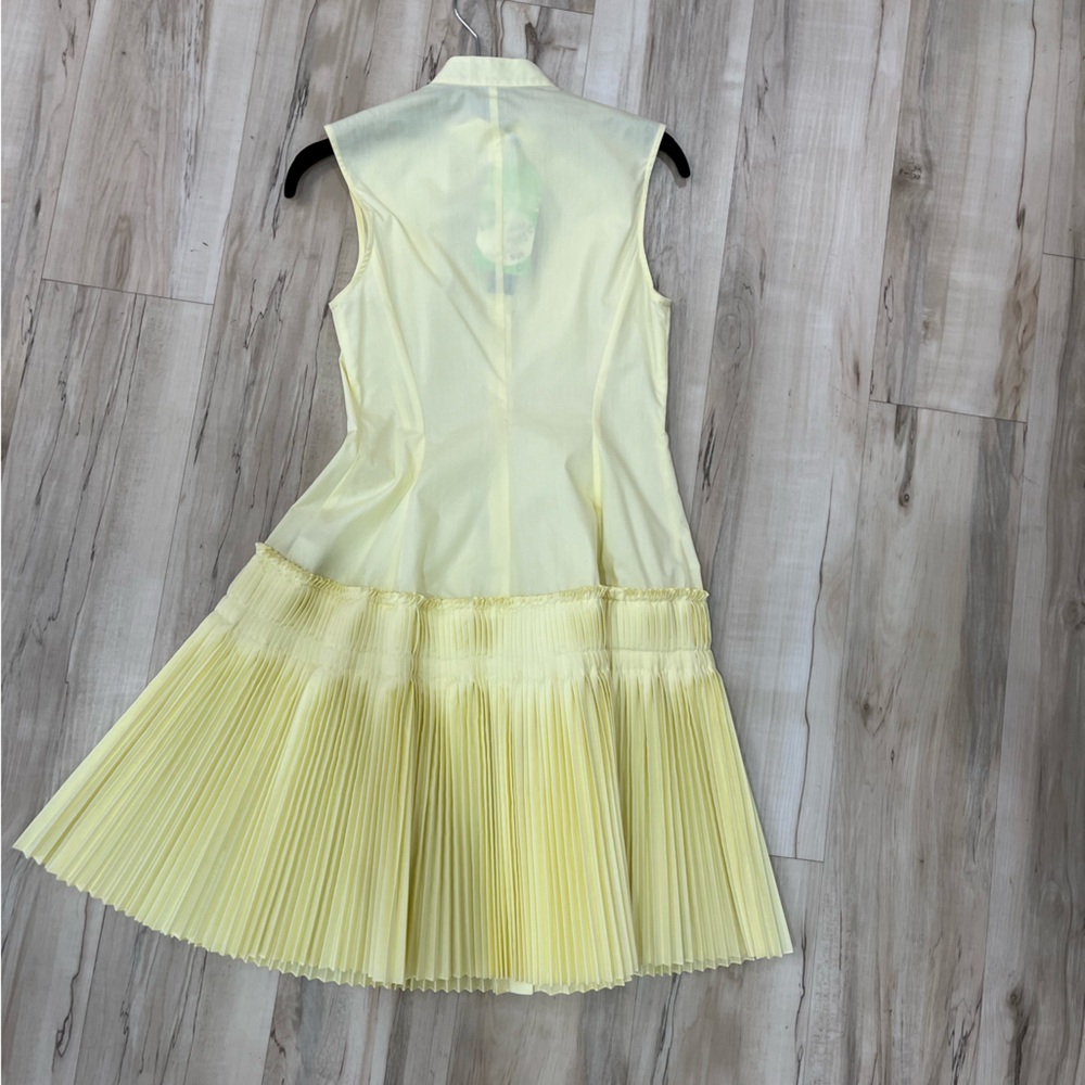 Lela Rose Elegant Yellow Pleated Dress - Picture 4 of 4